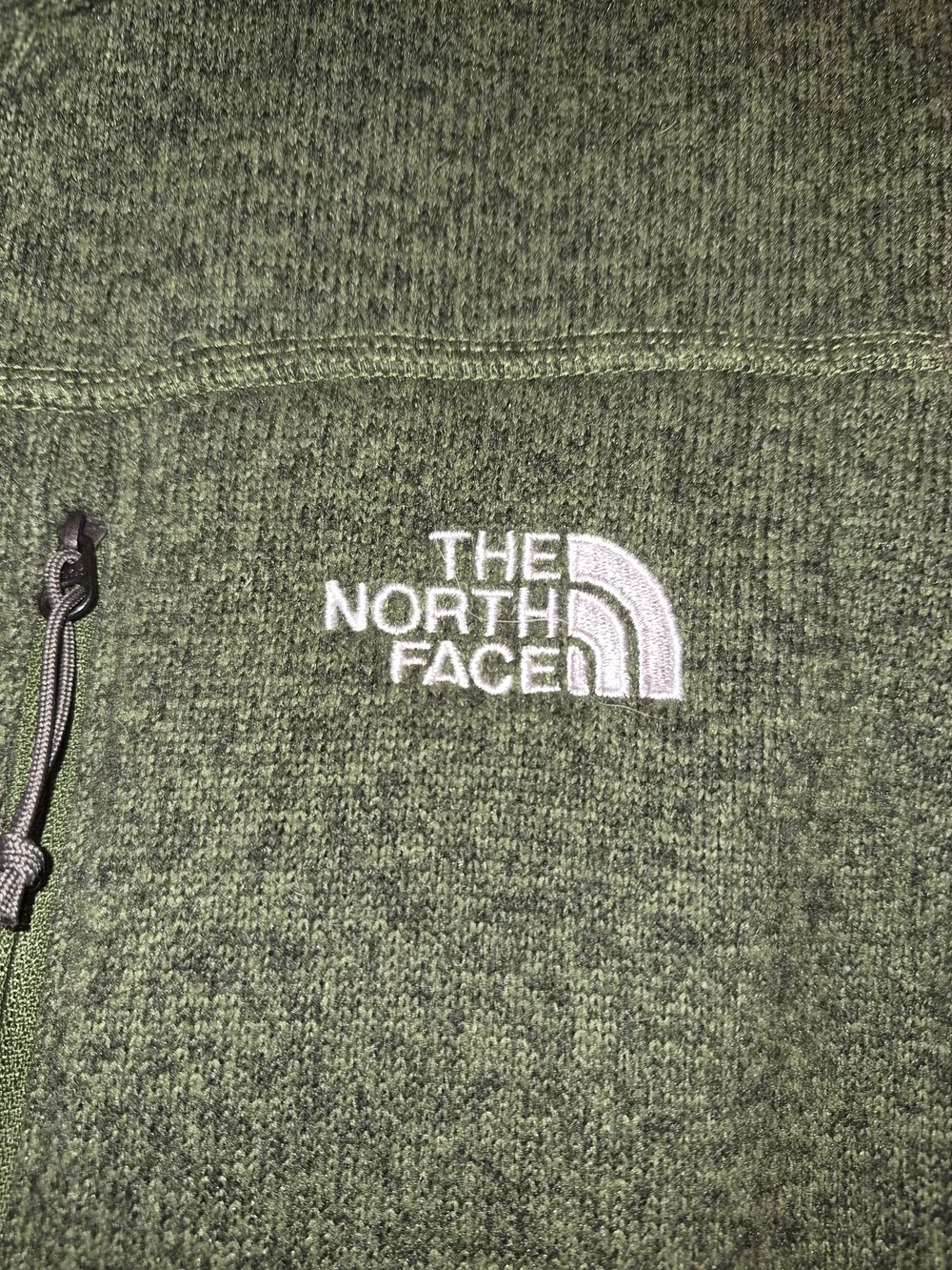 The North Face Olive Green Men’s Fleece Zip Vest Size S/P